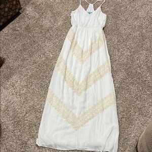 Judith March White and Cream Maxi Dress